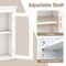Costway 2-Door Bathroom Wall Mount Medicine Cabinet with Tempered Glass & Adjustable Shelf
